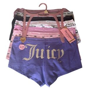 New Juicy Couture Women's Underwear Set - Purple, Pink, Black 7pc